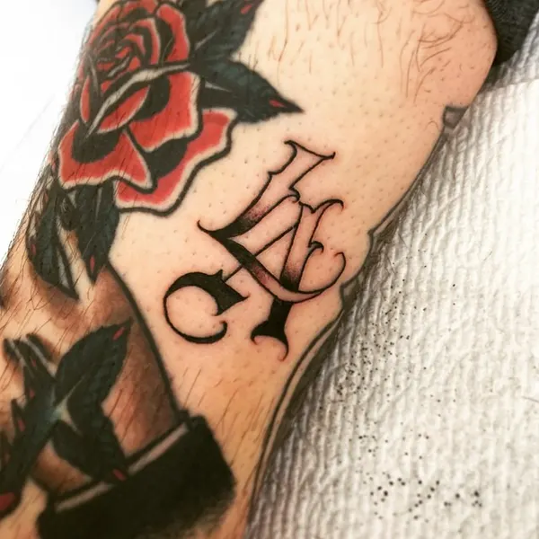 Flower, Rose, Lettering
