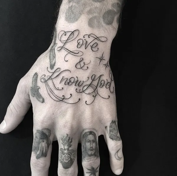 손, Lettering, 올드 잉글리시