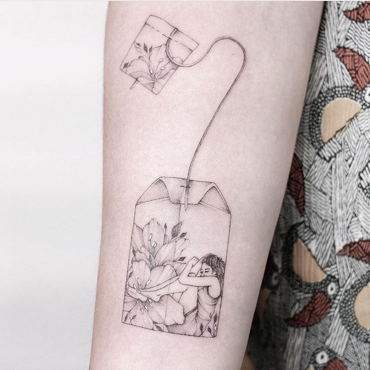 Flower, 병, 컵, 담배, 커피, 와인잔