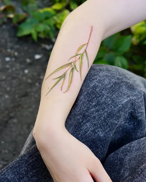 Flower, 단풍잎, 대나무, 잎, 풀