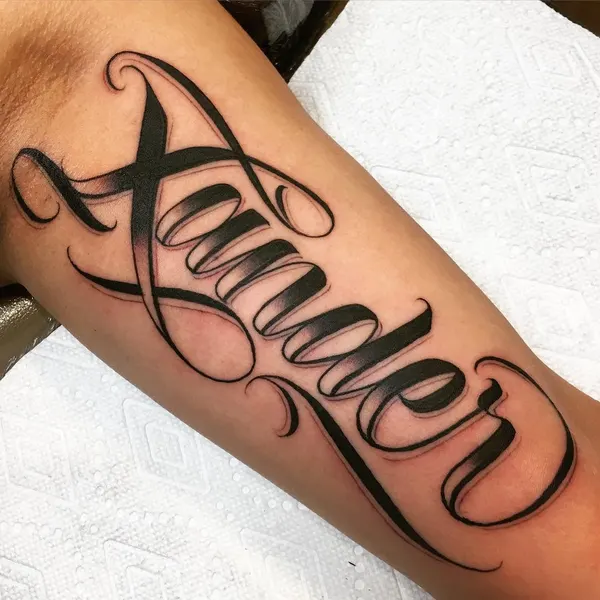Lettering, 이름, 고딕 레터링, 아랍어 레터링
