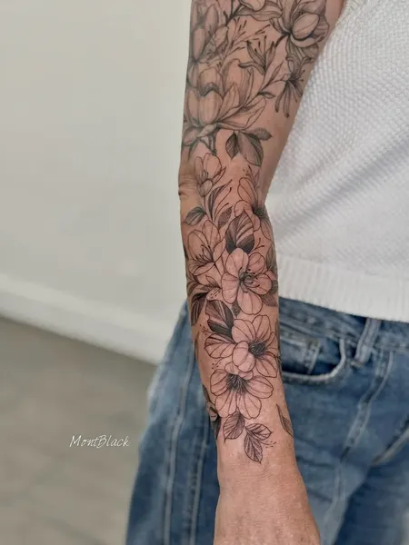 Rose, Flower, 큰 타투