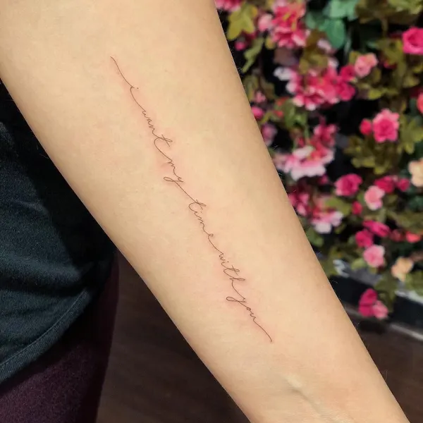 Lettering, 가사, 문장, 물망초