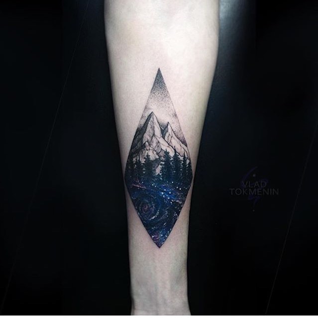 Nature, 계곡, 눈, 산, 화산, 오로라, 판타지, 마법사