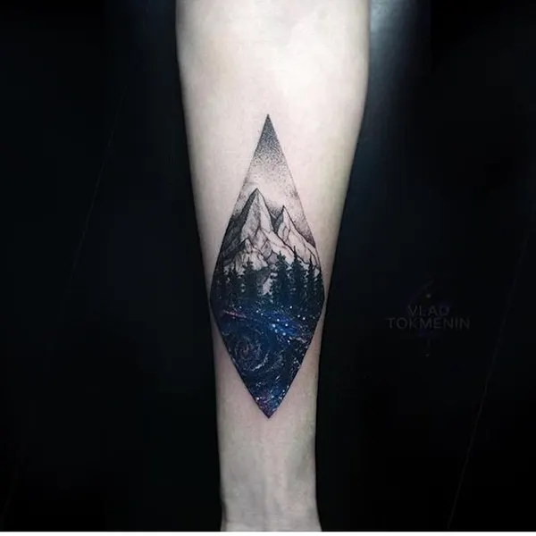 Nature, 계곡, 눈, 산, 화산, 오로라, 판타지, 마법사