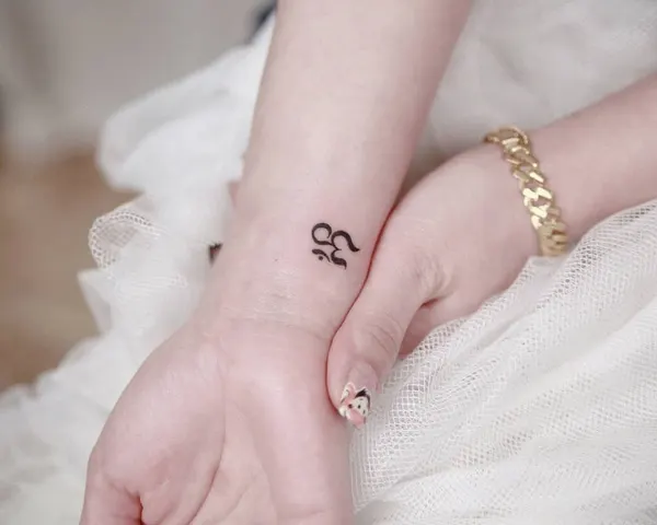 Mini, 옴, 평화, 이니셜, 보호 상징, 멘디, 열쇠, 게자리