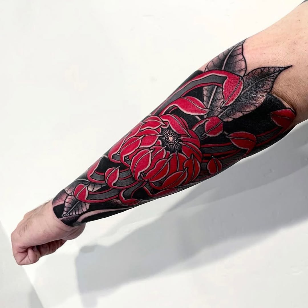 Flower, Rose, 큰 타투