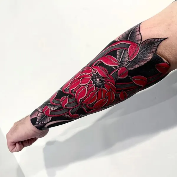 Flower, Rose, 큰 타투