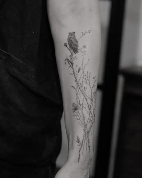 Flower, Rose, 수묵화
