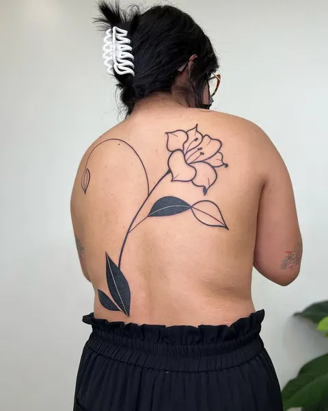 Nature, Flower, 탄생화, 보디수트, 등 전체 타투
