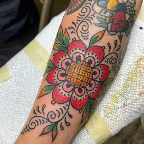 Flower, Rose, 오너멘탈, 한국 문양