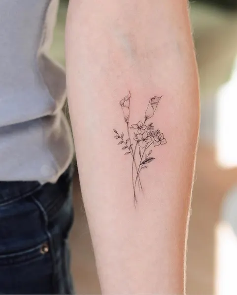 Flower, Rose, 야생화, 카네이션, 민들레, 작은 타투