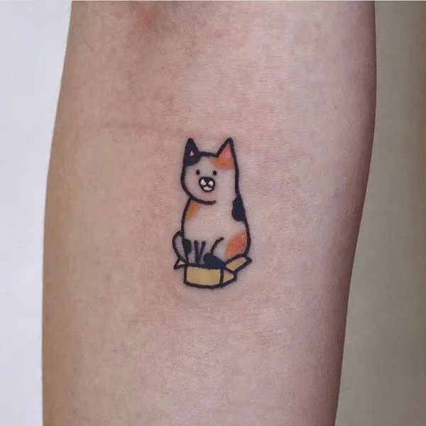 마네키네코, 고양이, 발자국, 여우 가면