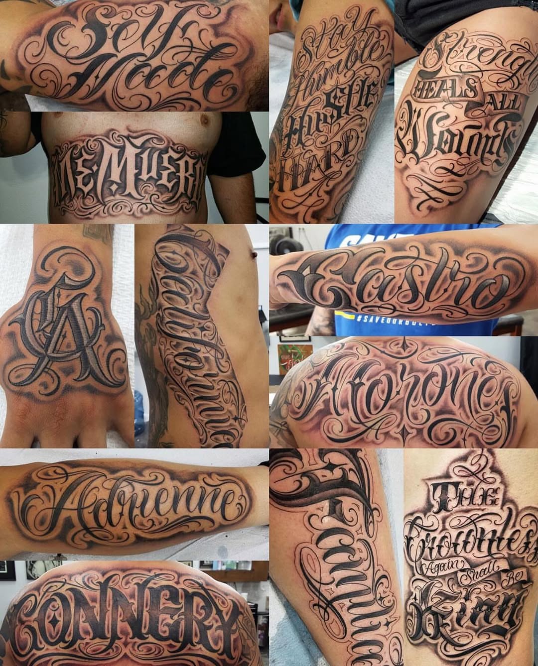 Lettering, 가족 이름, 고딕 레터링