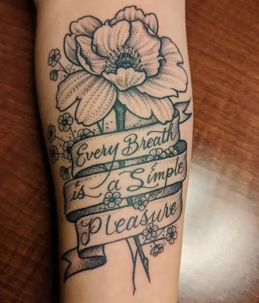Flower, Rose, Lettering