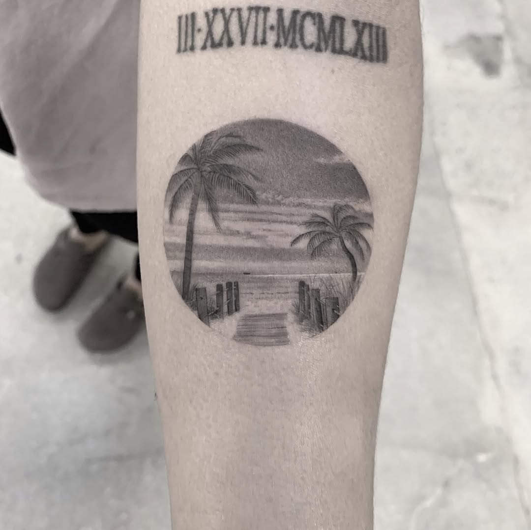 해변, 여행 타투, 추모 타투