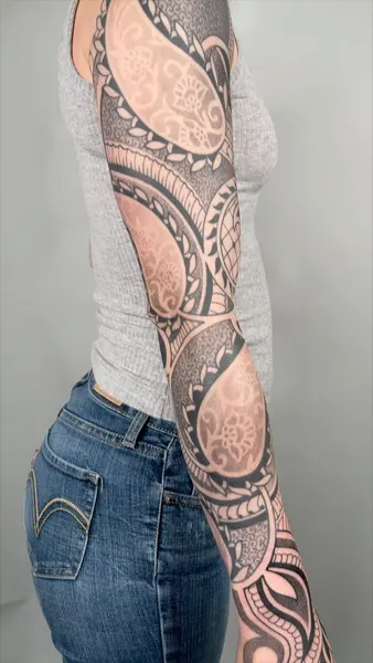 Flower, Rose, 슬리브, 보디수트