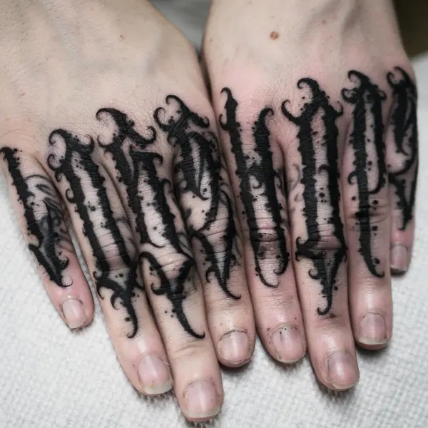 손, Lettering