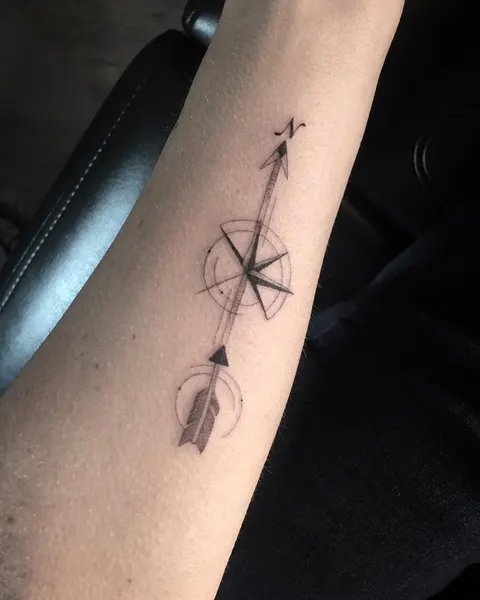 Geometric, Nature, 운명, 화살, 나침반, 활과 화살