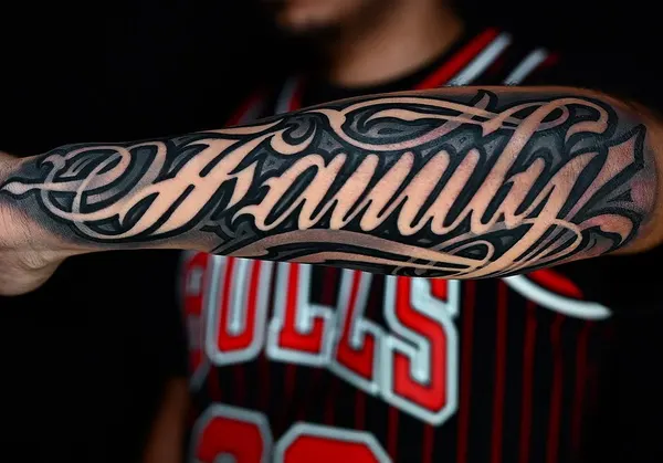 Lettering, 가족, 가족 이름, 가족 타투