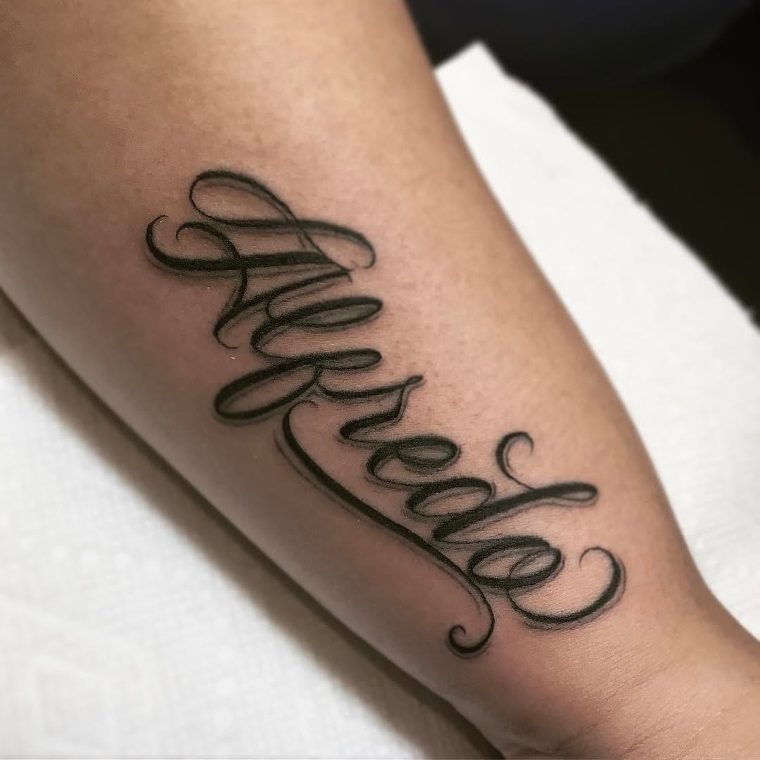 Lettering, 단어, 이름, 타자기 폰트
