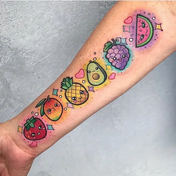 Mini, Flower, 과일, 레몬, 사과