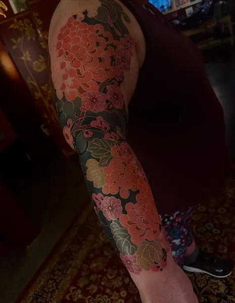 붓, Flower, Rose, 추상, 치유, 패치워크