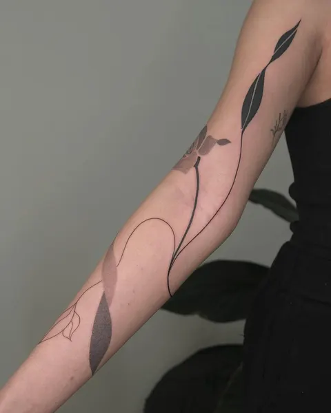 Flower, Rose, 실루엣, 하프슬리브