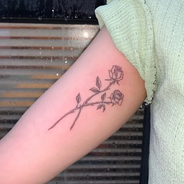 Flower, Rose, 커플/우정 타투