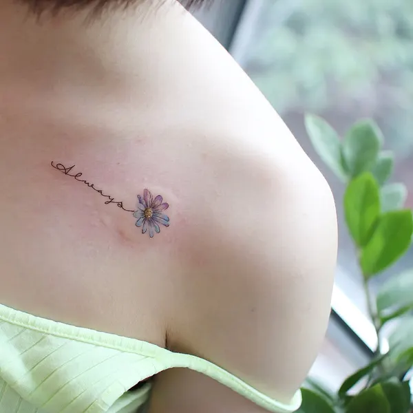 Lettering, 데이지, Flower