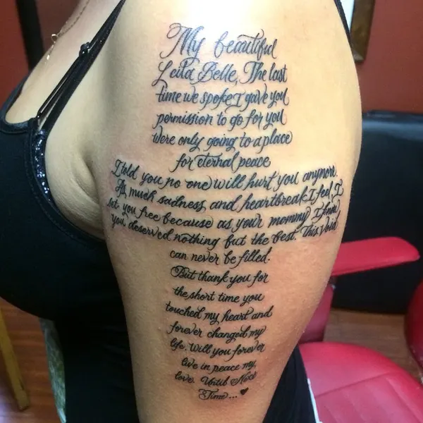Lettering, 가사, 시, 추모 문구, 기도
