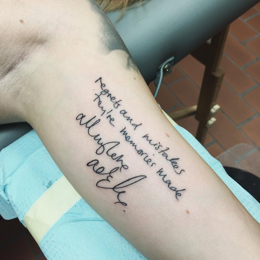 Lettering, 문구, 시, 가사, 추모 문구