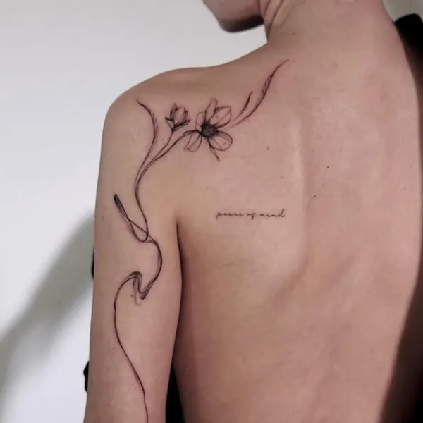 뇌, Flower, Nature, 번개, 해부학, 등 전체 타투