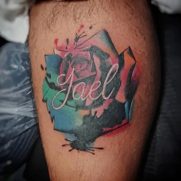 Lettering, Flower, Rose