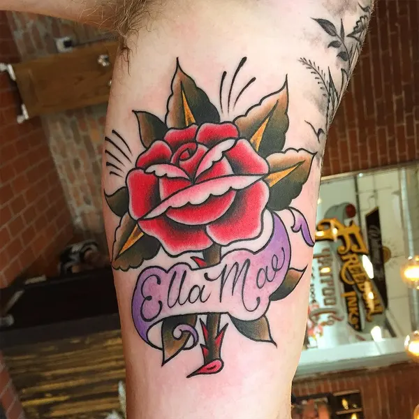Flower, Rose, Lettering