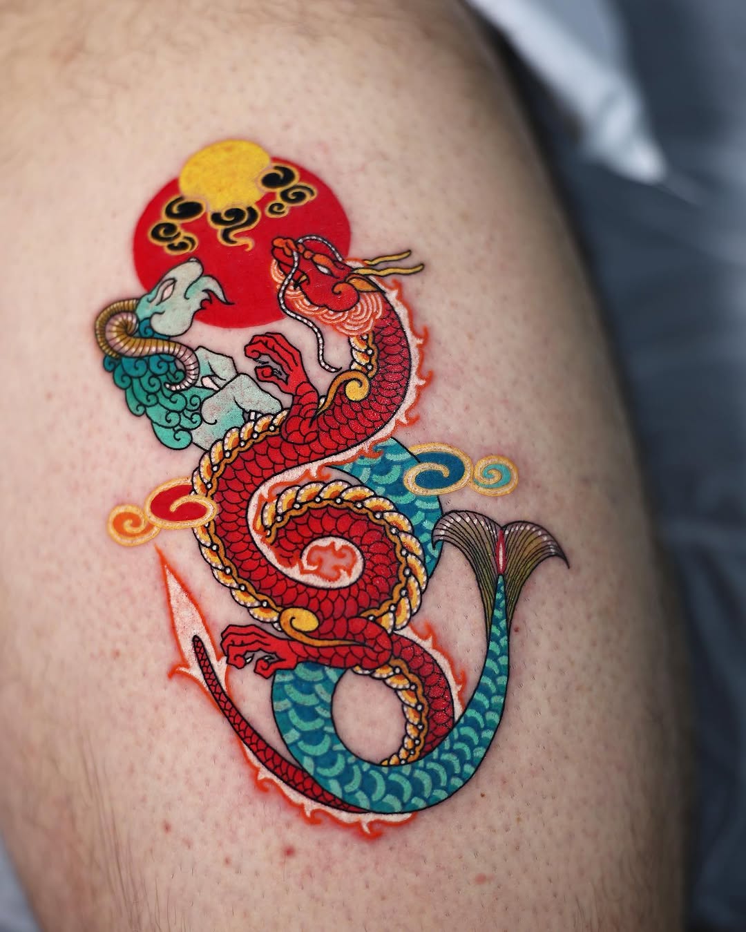 Dragon, 잉어, 중국 용, 한국 장식, 한자, 한자 레터링
