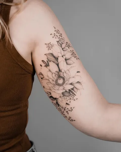 Flower, Rose, 큰 타투, 그래픽