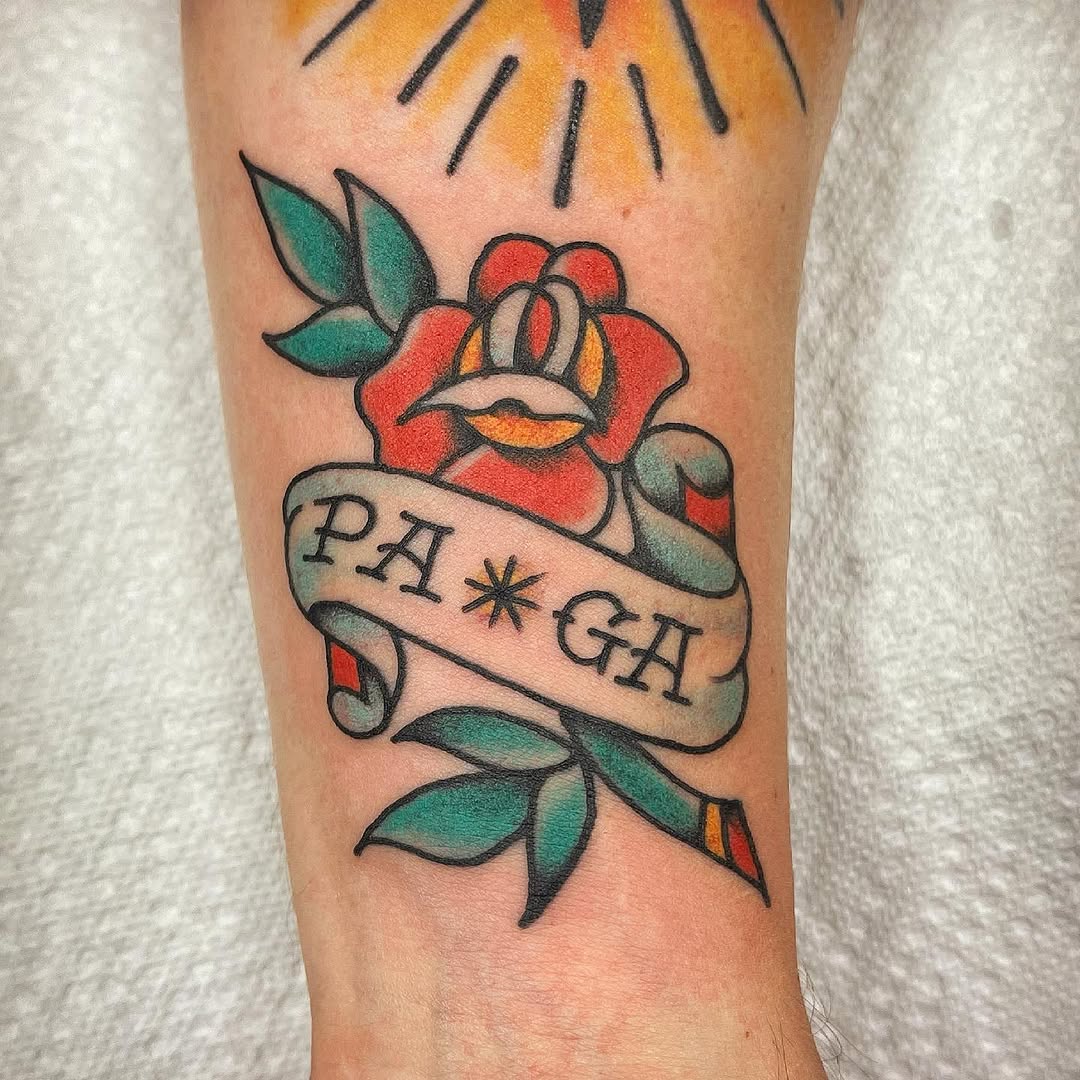 Flower, Rose, Lettering