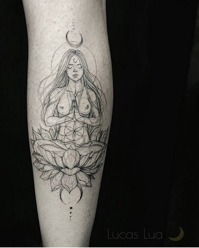 Flower, 여신, 연꽃, 영적