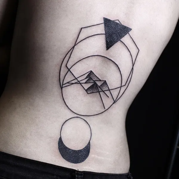 대칭, 삼각형, 신성 기하학, Geometric, 음양
