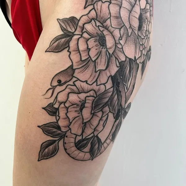 Flower, Rose, Dragon