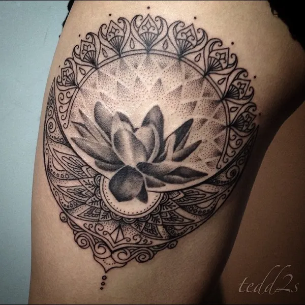 Flower, 만다라, 연꽃 만다라, 연꽃