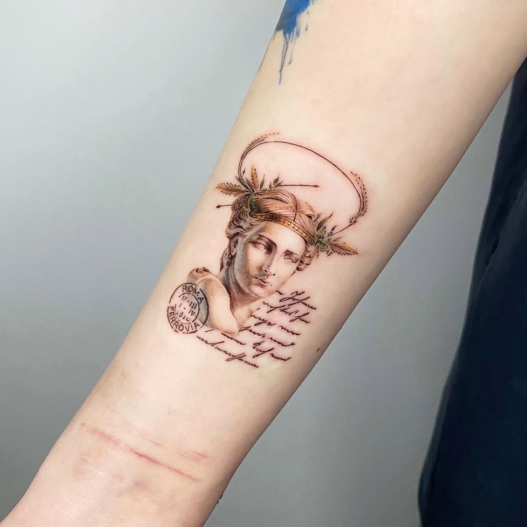 메두사, 아기천사, 어릿광대, 그리스 신