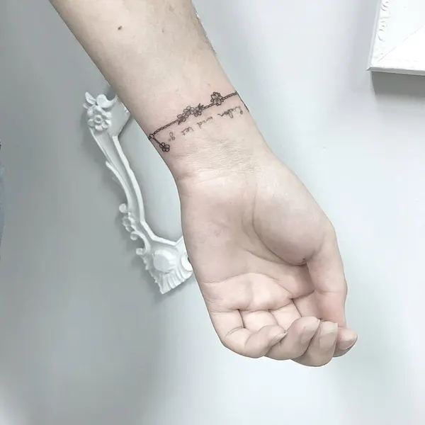Lettering, Flower, 팔찌, 주얼리, 쌍둥이자리