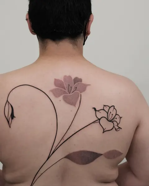 Flower, Nature, 연꽃, 실루엣, 보디수트, 연꽃 문양, 한국 연꽃, 등 전체 타투