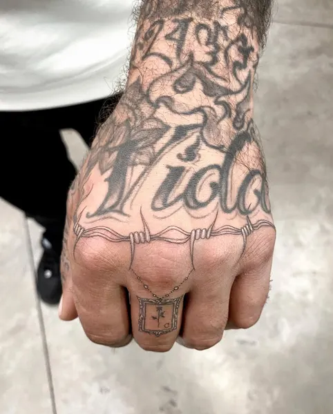 손, Lettering, 손동작