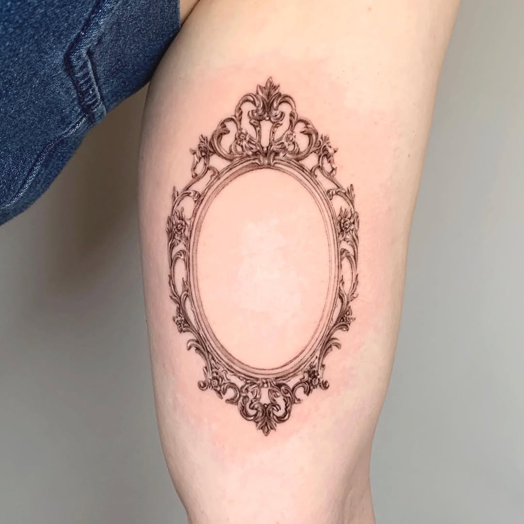 Flower, Rose, 거울, 장식, 주얼리, 프레임, 모래시계