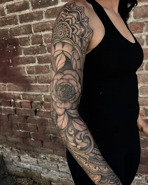 Flower, Rose, 보디수트