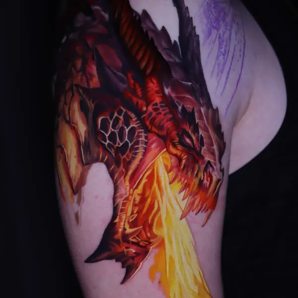 Dragon, 불사조, 불꽃