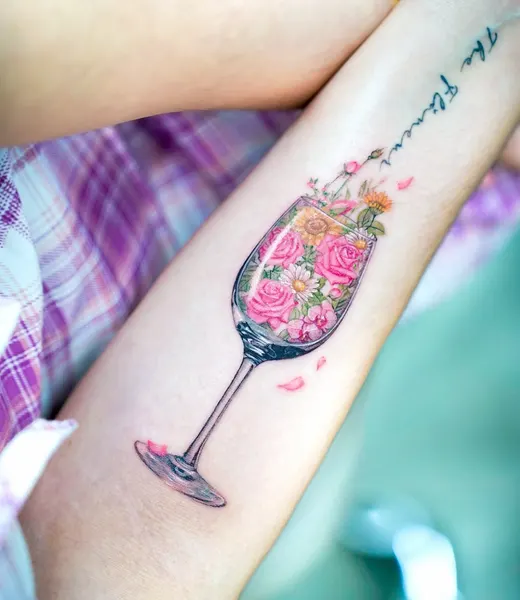 Flower, 와인잔